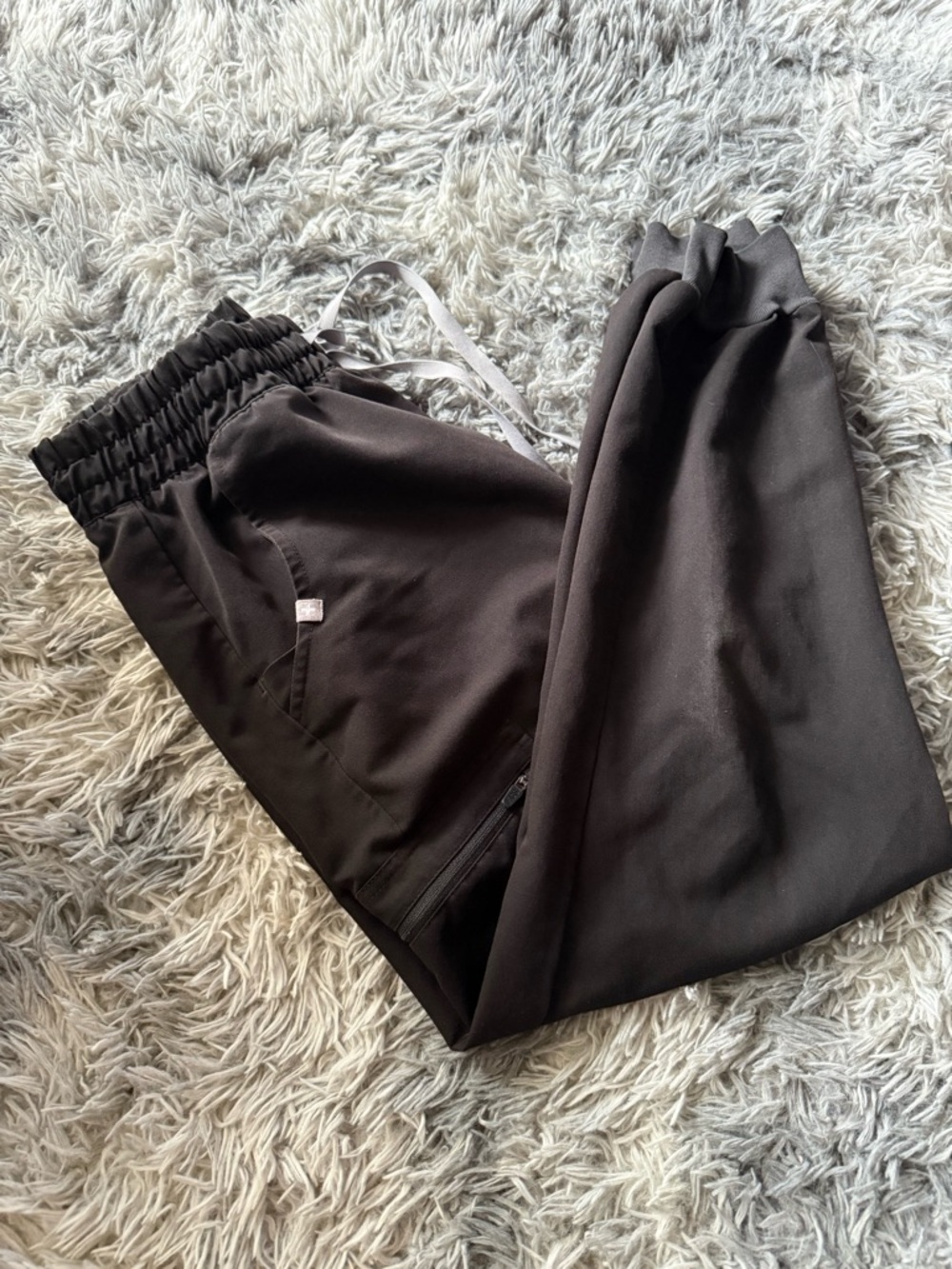 Figs Black Track Jogger Pants